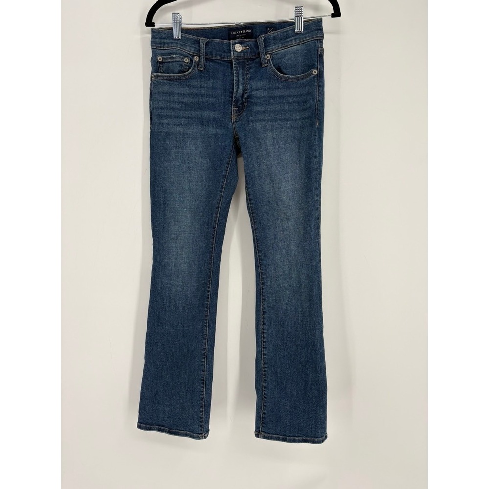Lucky Brand Jeans Womens 4/27 Blue Sweet Boot Ankle Mid Rise Stretch Denim